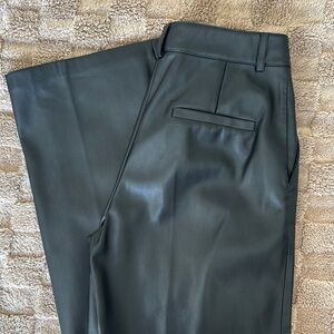 Black Faux Leather Pants